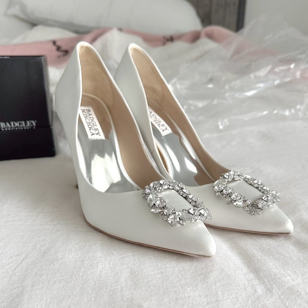 Badgley Mischka Cher Crystal Satin Pump